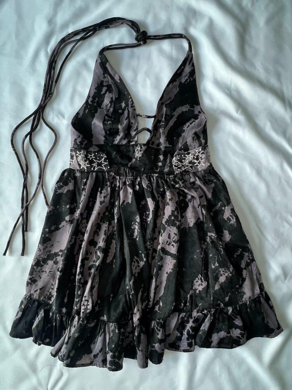 Whimsigoth Grunge Urban Outfitters Naomi Babydoll Mini Dress Sz Medium NEW Y2K